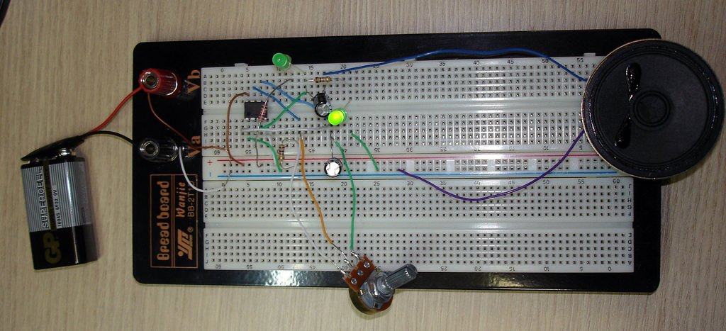 Metronome Circuit on Breadboard