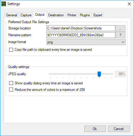 Greenshot Configuration
